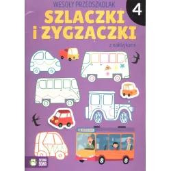 SZLACZKI I ZYGZACZKI Z NAKLEJKAMI WESOŁY PRZEDSZKOLAK 4+ - Zielona Sowa