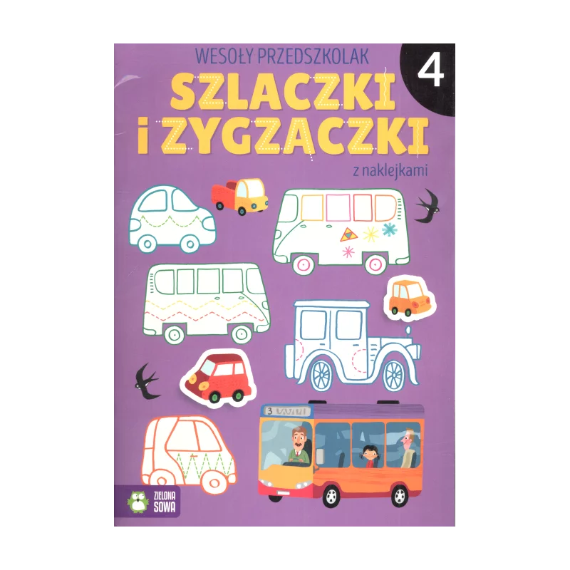 SZLACZKI I ZYGZACZKI Z NAKLEJKAMI WESOŁY PRZEDSZKOLAK 4+ - Zielona Sowa