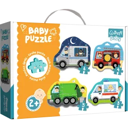 POJAZDY I ZAWODY BABY 4 W 1PUZZLE 6, 4, 5, 3 ELEMENTÓW 2+ - Trefl