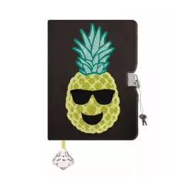 NOTES PAMIĘTNIK Z KÓDKĄ A5 96 KARTEK ANANAS - St. Majewski