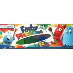 FARBY PLAKATOWE 12 KOLORÓW 20 ML 3+ - St. Majewski