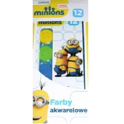 FARBY AKWARELOWE 12 KOLORÓW MINIONKI 3+ - St. Majewski