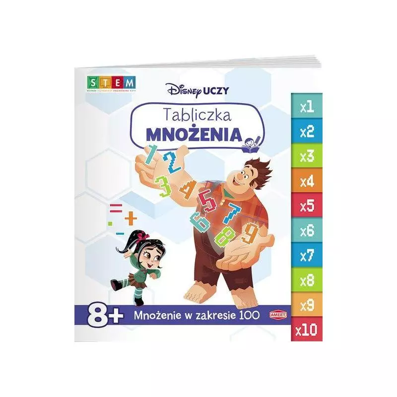 TABLICZKA MNOŻENIA DISNEY UCZY 8+ - Ameet