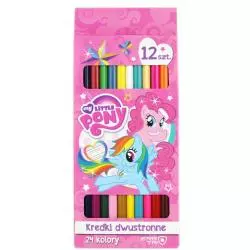 KREDKI DWUSTRONNE 12 SZTUK 24 KOLORY MY LITTLE PONY 3+ - St. Majewski
