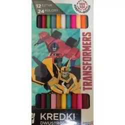 KREDKI DWUSTRONNE 12 SZTUK 24 KOLORY TRANSFORMERS 3+ - St. Majewski