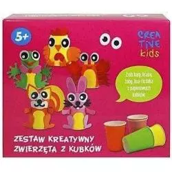 ZWIĘRZĘTA Z KUBKÓW ZESTAW KREATYWNY 5+ - Incood
