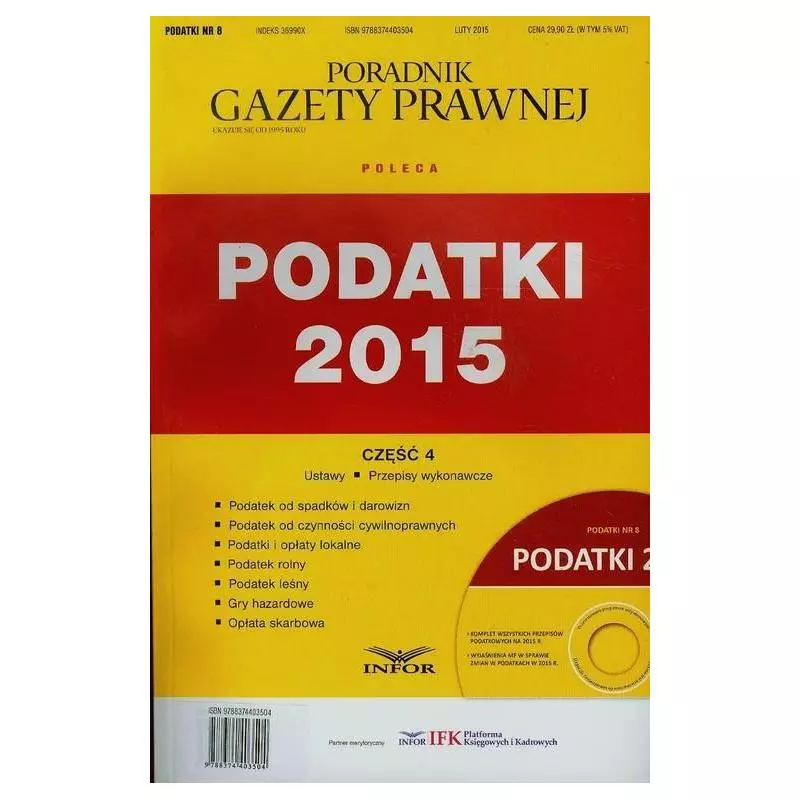 PODATKI 2015 4 + CD - Infor