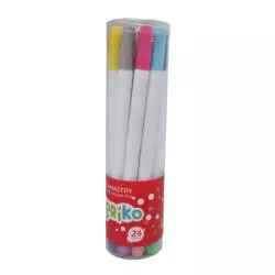 FLAMASTRY DWUSTRONNE 12 SZTUK 24 KOLORY COLO&RIKO - Panon