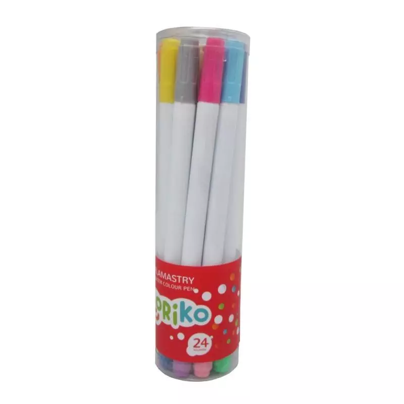 FLAMASTRY DWUSTRONNE 12 SZTUK 24 KOLORY COLO&RIKO - Panon