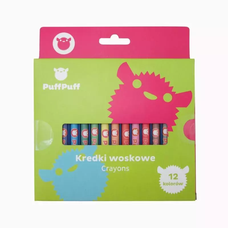 KREDKI WOSKOWE 12 KOLORÓW PUFF PUFF - Panon