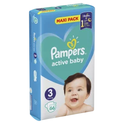 PIELUSZKI PAMPERS ACTIVE BABY ROZMIAR 3 6-10 KG 66 SZT. - Procter & Gamble
