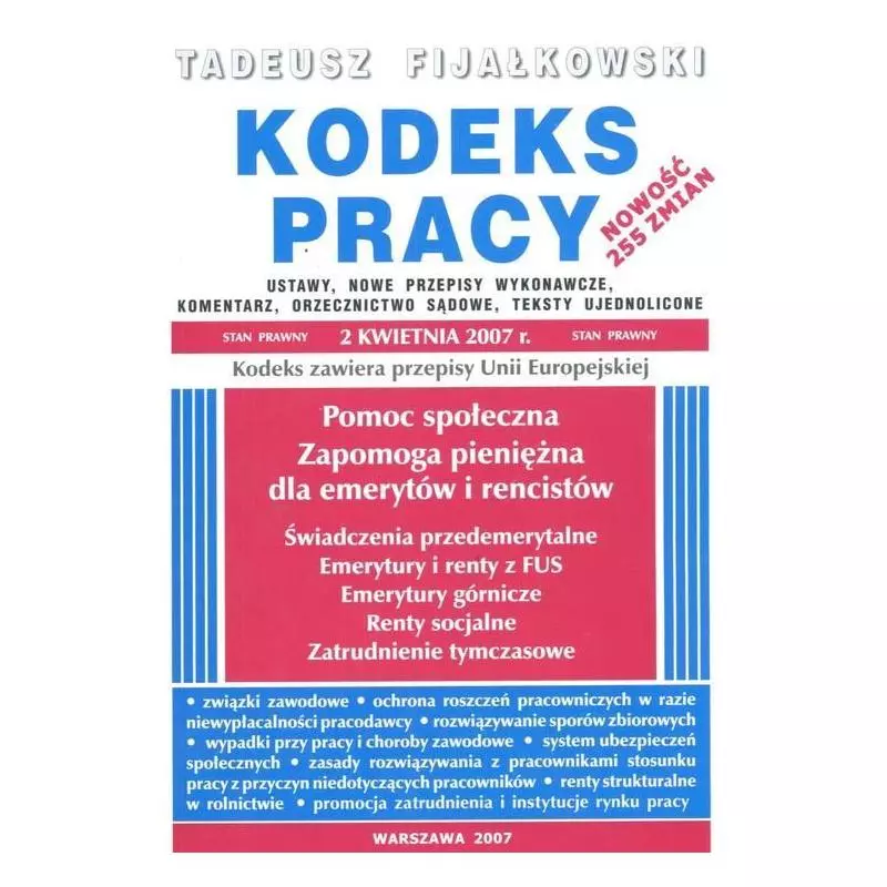 KODEKS PRACY Tadeusz Fijałkowski - WGP