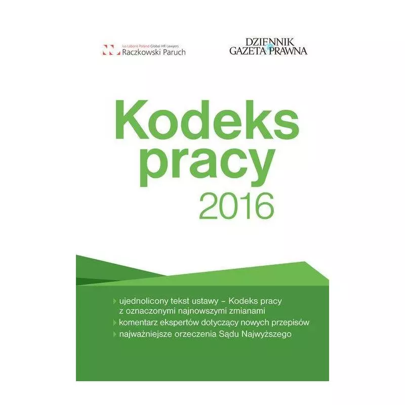 KODEKS PRACY 2016 Sławomir Paruch, Robert Stępień - Infor