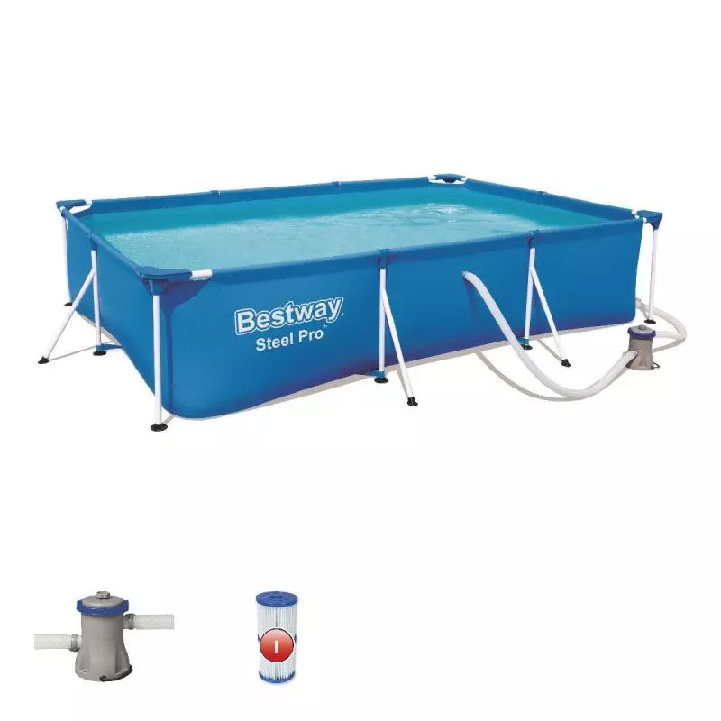 BASEN STELAŻOWY Z POMPĄ 300 X 201 X 66 CM BESTWAY 56411 - Bestway