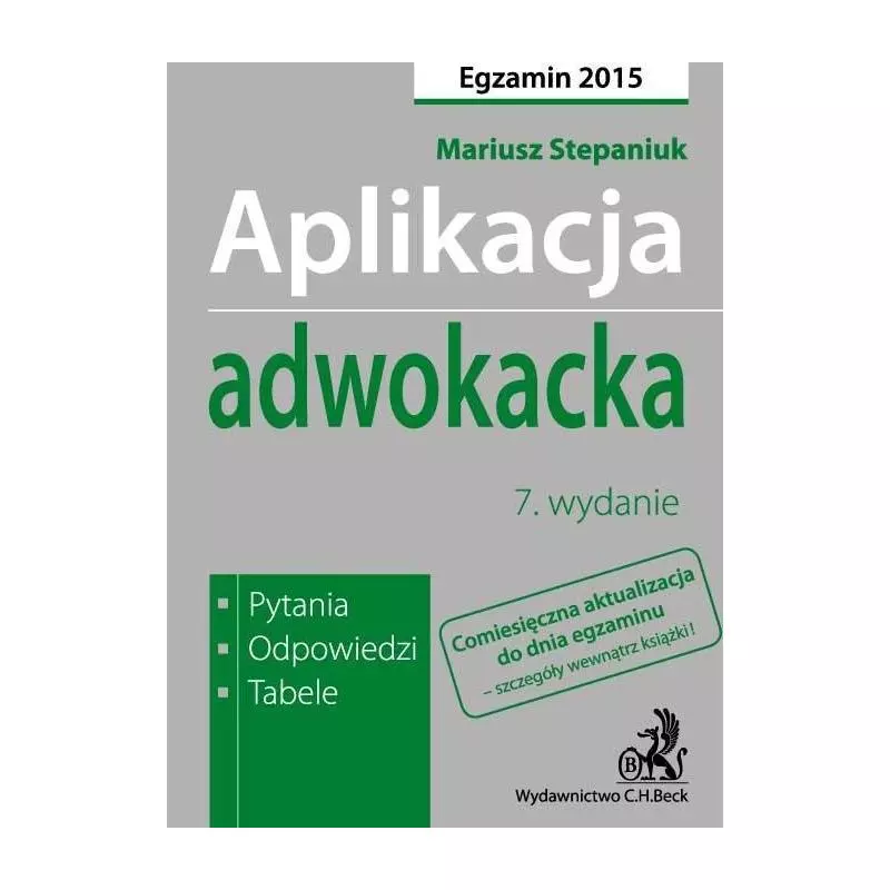 APLLIKACJA ADWOKACKA Mariusz Stepaniuk - C.H.Beck