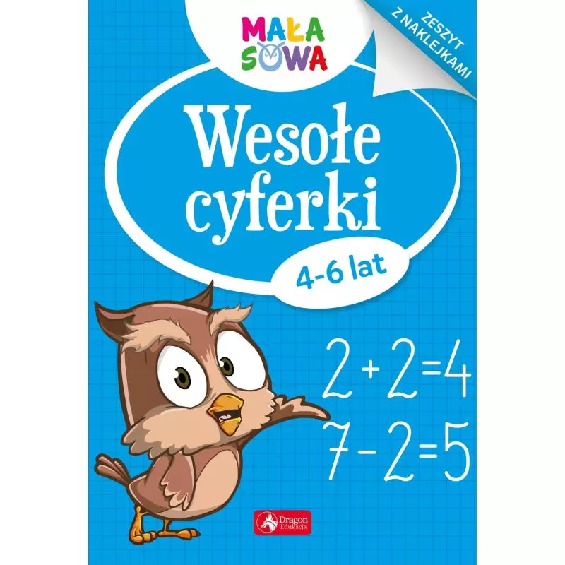 WESOŁE CYFERKI ZESZYT Z NAKLEJKAMI 4-6 lat - Dragon