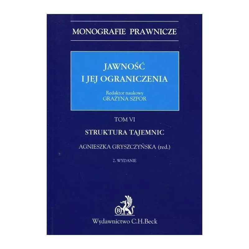 JAWNOŚĆ I JEJ OGRANICZENIA Grażyna Szpor - C.H.Beck