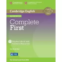 COMPLETE FIRST TEACHERS BOOK WITH TEACHERS RESOURCES Guy Brook-Hart+CD - Cambridge University Press
