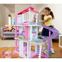 BARBIE DREAMHOUSE MEGA DOMEK DLA LALEK DŹWIĘK ŚWIATŁO 3+ - Mattel