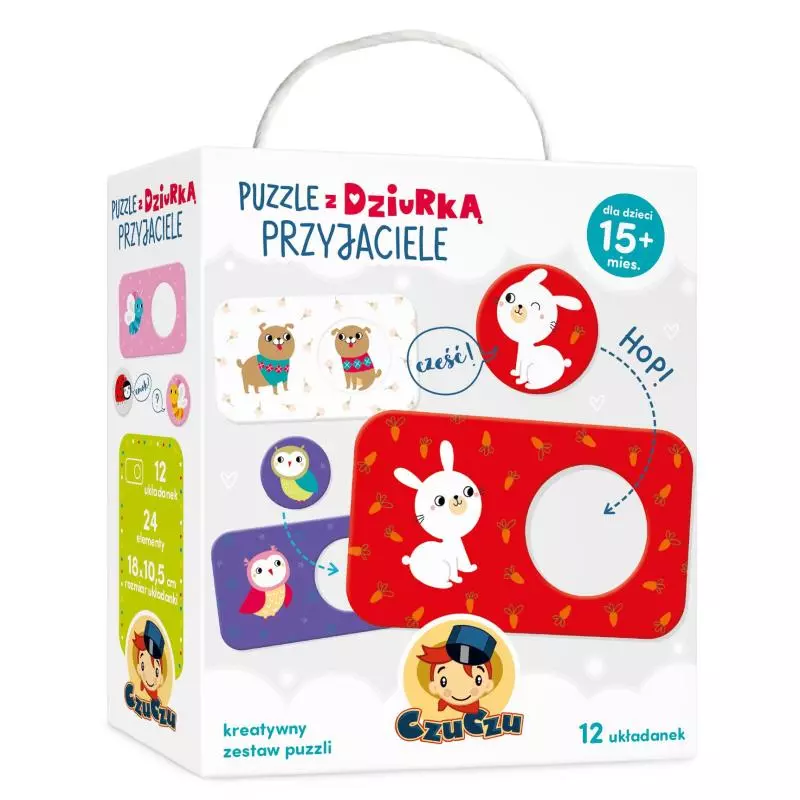 PRZYJACIELE PUZZLE Z DZIURKĄ CZUCZU 15M+ - Bright Junior Media