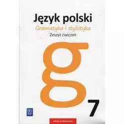 JĘZYK POLSKI GRAMATYKA I STYLISTYKA ZESZYT ĆWICZEŃ KLASA 7 - WSiP