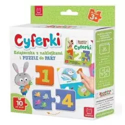 CYFERKI KSIĄŻECZKA Z NAKLEJKAMI I PUZZLE DO PARY 3+ - Aksjomat