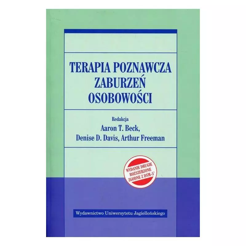 TERAPIA POZNAWCZA ZABURZEŃ OSOBOWOŚCI - Wydawnictwo Uniwersytetu Jagiellońskiego