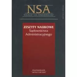 ZESZYTY NAUKOWE SĄDOWNICTWA ADMINISTRACYJNEGO - LexisNexis