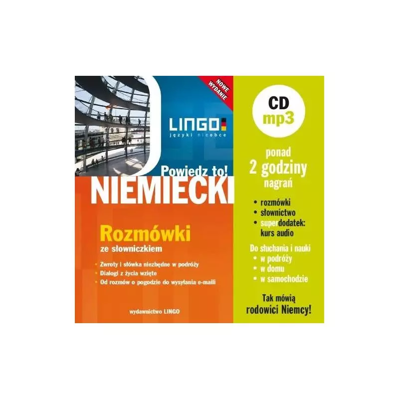 NIEMIECKIE ROZMÓWKI KSIĄŻKA + AUDIOBOOK CD MP3 PL - Lingo