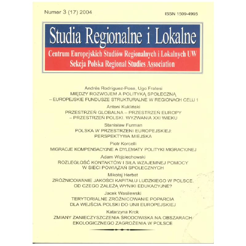STUDIA REGIONALNE I LOKALNE (17) 2004 - Scholar