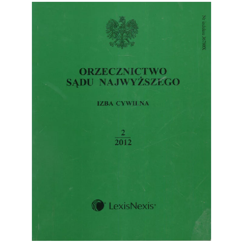 ORZECZNICTWO SĄDU NAJWYŻSZEGO IZBA CYWILNA 1/2012 - LexisNexis