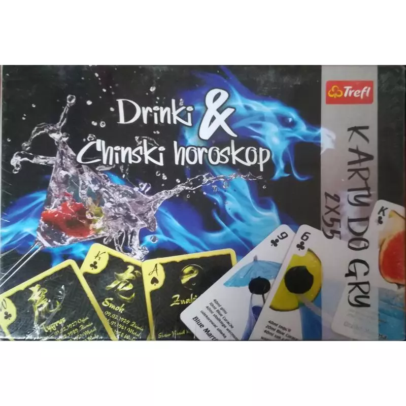 KARTY DO GRY 2 X 55 DRINKI I CHIŃSKI HOROSKOP - Trefl