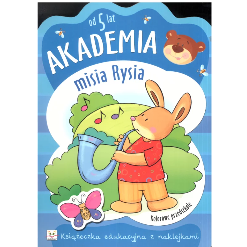 AKADEMIA MISIA RYSIA KSIĄŻECZKA EDUKACYJNA Z NAKLEJKAMI OD 5 LAT - Aksjomat