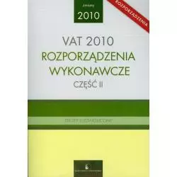 VAT 2010 ROZPORZĄDZENIE WYKONAWCZE II - Wszechnica Podatkowa