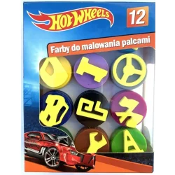 FARBY DO MALOWANIA PALCAMI 12 KOLORÓW HOT WHEELS 3+ - St. Majewski