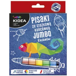 FLAMASTRY ZE STOŻKOWĄ KOŃCÓWKĄ 8 KOLORÓW - Derform