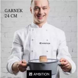 GARNEK Z POKRYWKĄ AMBITION OLIVE 24 CM 3.7L INDUKCJA - Dajar