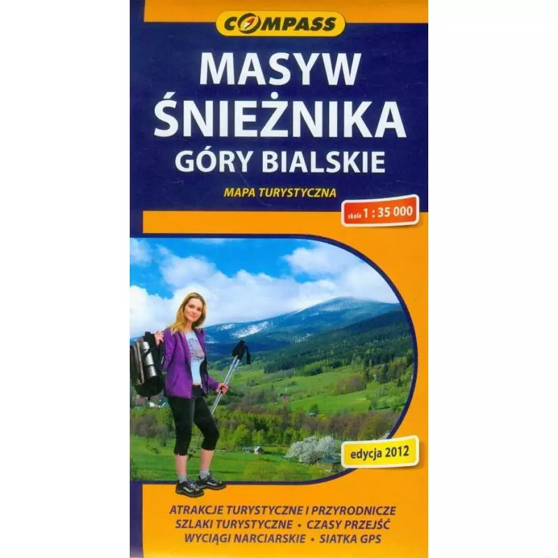 MASYW ŚNIEŻKA GÓRY BIALSKIE MAPA TURYSTYCZNA 1:35 000 - Compass