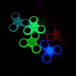 SPINNER FIDGET HAND NIEBIESKI ŚWIECĄCY CHARM DISTRIBOX NIEBIESKI