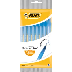 DŁUGOPIS NIEBIESKI 8 SZTUK BIC ROUND STICK - BiC