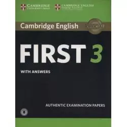 CAMBRIDGE ENGLISH FIRST 3 STUDENTS BOOK WITH ANSWERS WITH AUDIO - Cambridge University Press