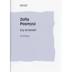 CZY TO TEMAT? Zofia Posmysz - Instytut Badań Literackich PAN