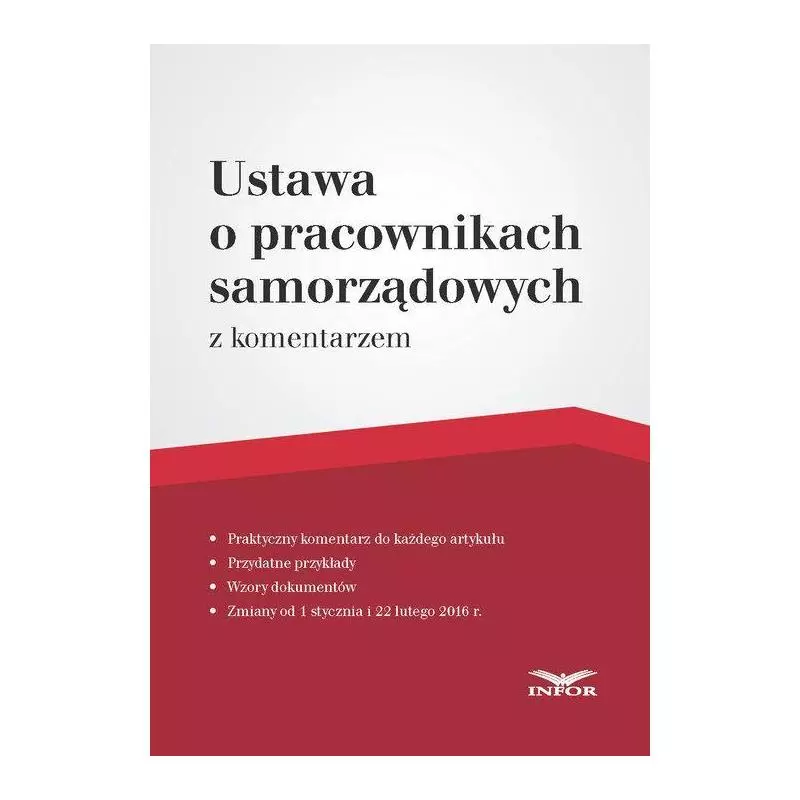 USTAWA O PRACOWNIKACH SAMORZĄDOWYCH Z KOMENTARZEM - Infor