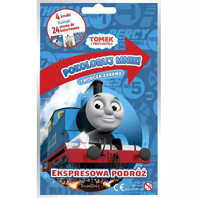 EKSPRESOWA PODRÓŻ TOMEK I PRZYJACIELE POKOLORUJ MNIE - Egmont