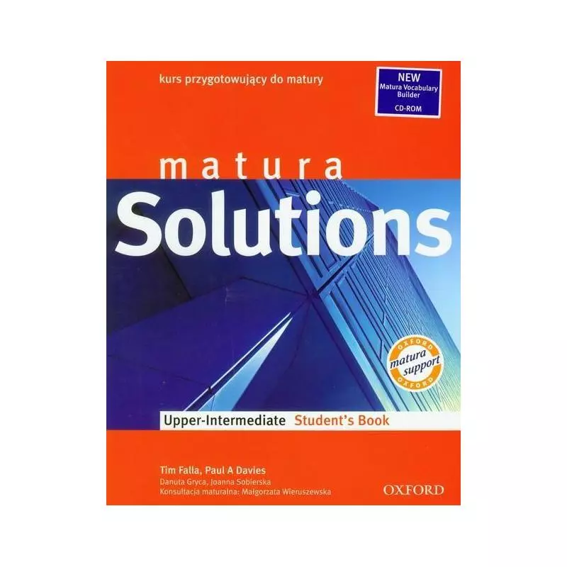 MATURA SOLUTIONS UPPER INTERMEDIATE STUDENTS BOOK + CD Davies Paul - Oxford University Press