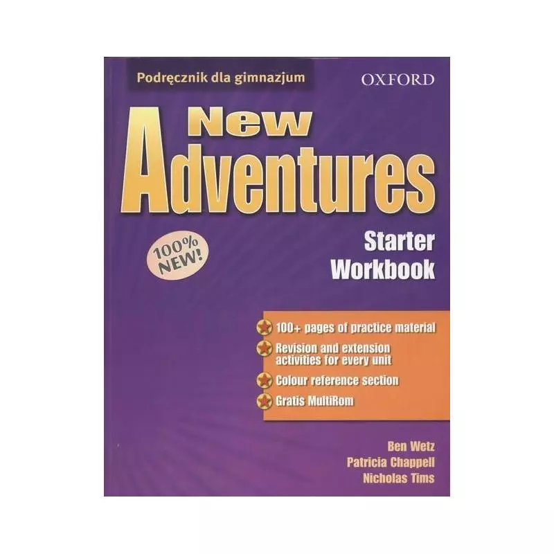 NEW ADVENTURES STARTER WORKBOOK Ben Wetz, Patricia Chappell, Nicholas Times - Oxford University Press
