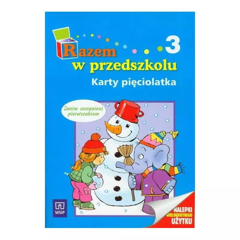 RAZEM W PRZEDSZKOLU KARTY PIĘCIOLATKA 3 Anna Łada-Grodzicka, Danuta Piotrowska - WSiP