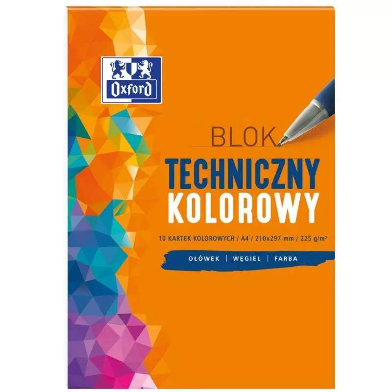 BLOK TECHNICZNY KOLOROWY 10 KARTEK OXFORD A4 - Hamelin