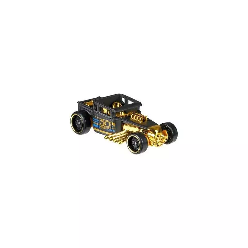 SAMOCHODZIK BONE SHAKER 50 LECIE HOT WHEELS ZŁOTY - Mattel