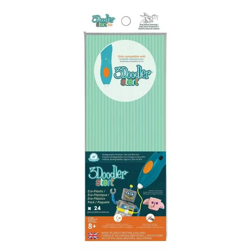 WKŁAD DO DŁUGOPISU 3DOODLER MIĘTOWE FILAMENT 24 SZT. II GATUNEK - Tm Toys